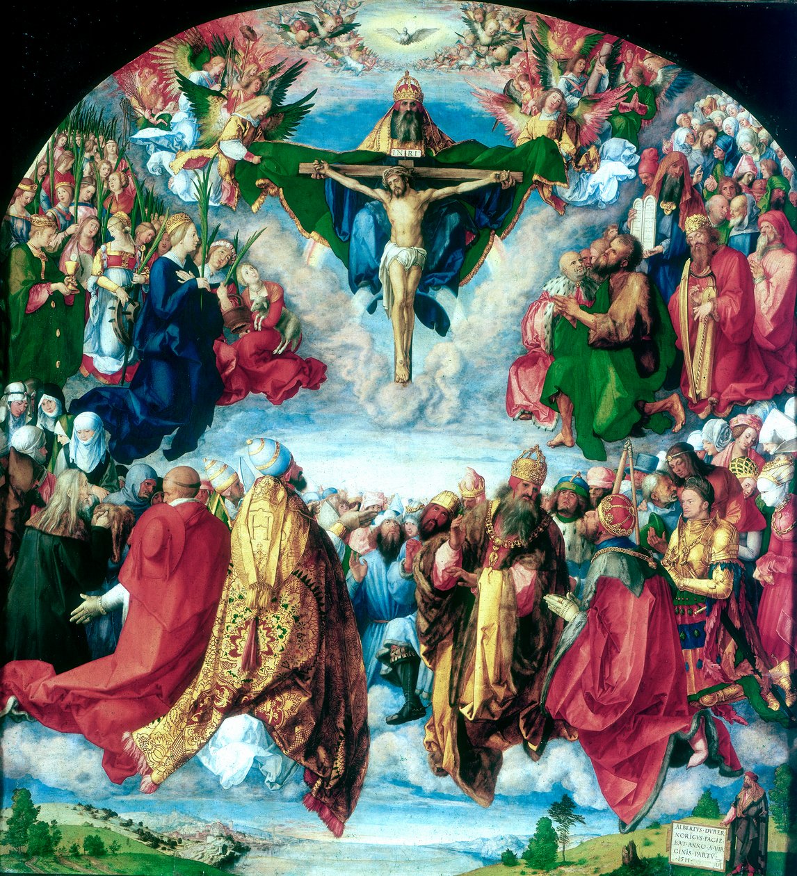 عبادة الثالوث The Landauer Altarpiece ، 1511 بواسطة ألبريشت دورر