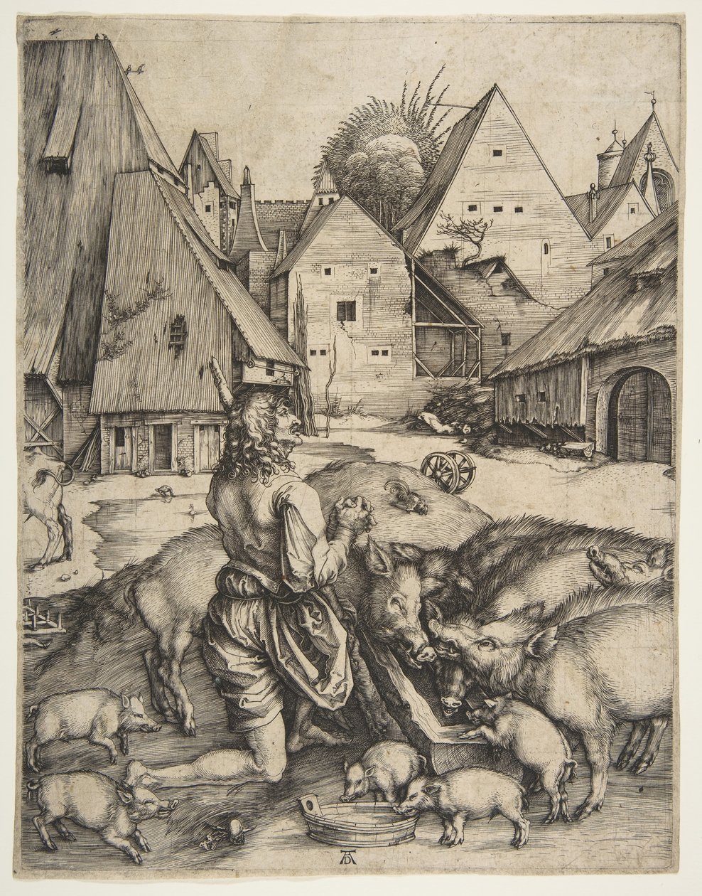 الابن الضال ، كاليفورنيا. 1496. بواسطة ألبريشت دورر
