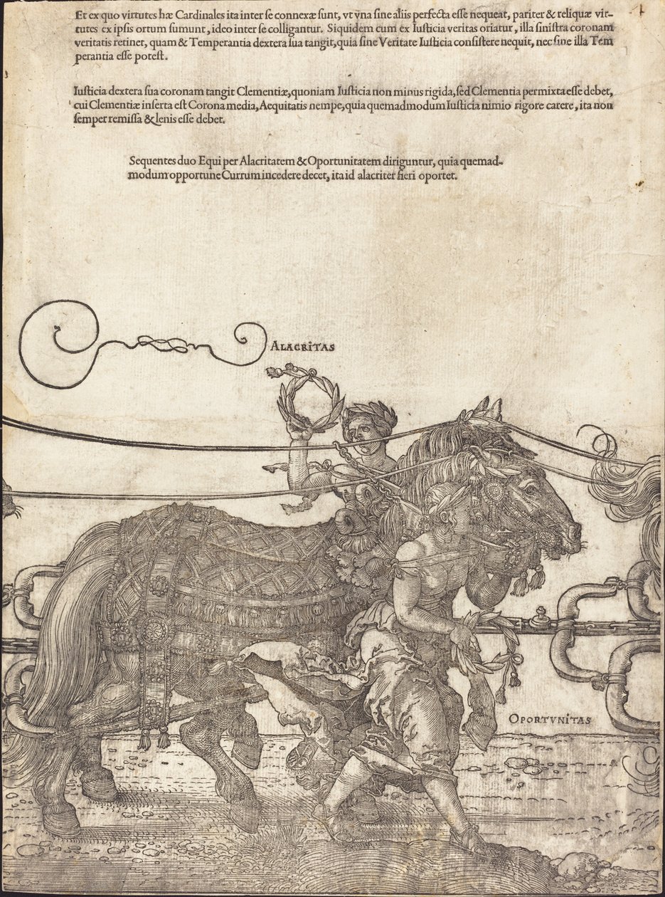 عربة النصر لـ Maximilian I The Great Triumphal Car [اللوحة 4 من 8] ، الطبعة اللاتينية 1523. بواسطة ألبريشت دورر