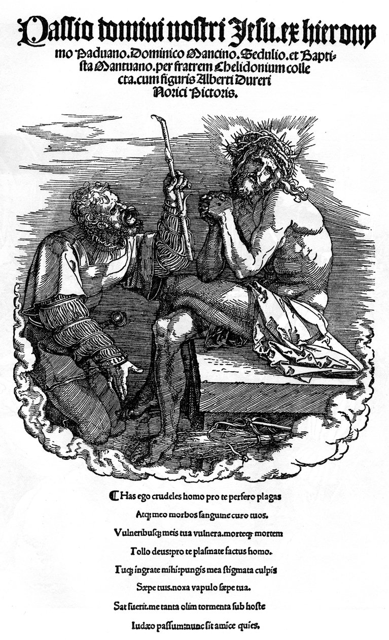 صفحة العنوان لمسلسل The Great Passion ، 1510 ، 1936 بواسطة ألبريشت دورر