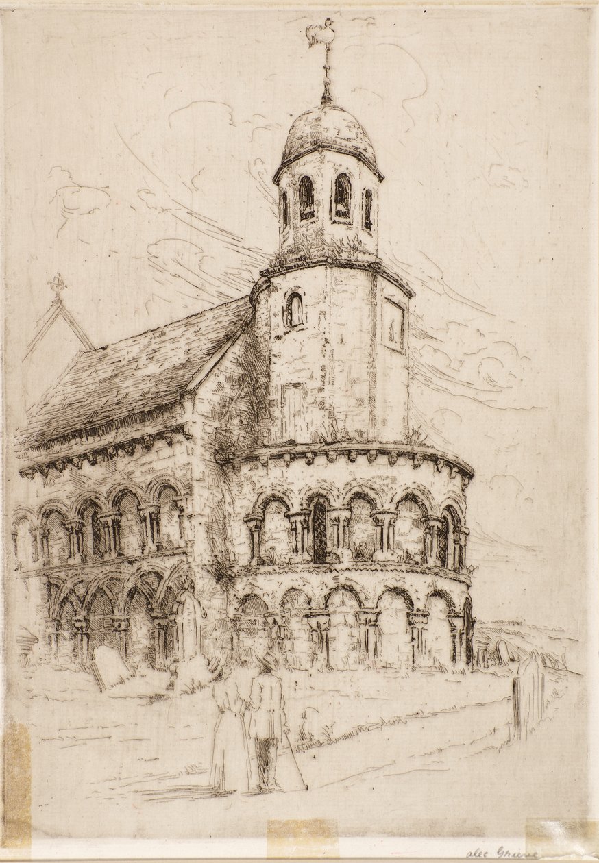 كنيسة Leuchars (نورمان Apse) (حفر) بواسطة أليك جريف