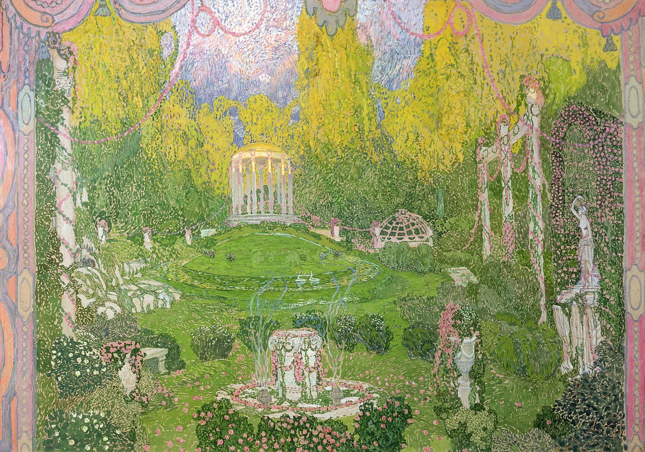تصميم المسرح لأوبرا Orpheo ed Euridice بقلم كريستوف غلوك (1714-87) 1911 بواسطة ألكسندر ياكوفليفيتش جولوفين
