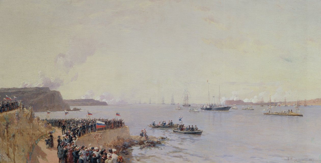 وصول الإمبراطور ألكسندر الثالث (1845-1894) إلى سيفاستوبول ، 1887 بواسطة ألكسندر كارلوفيتش بيجروف