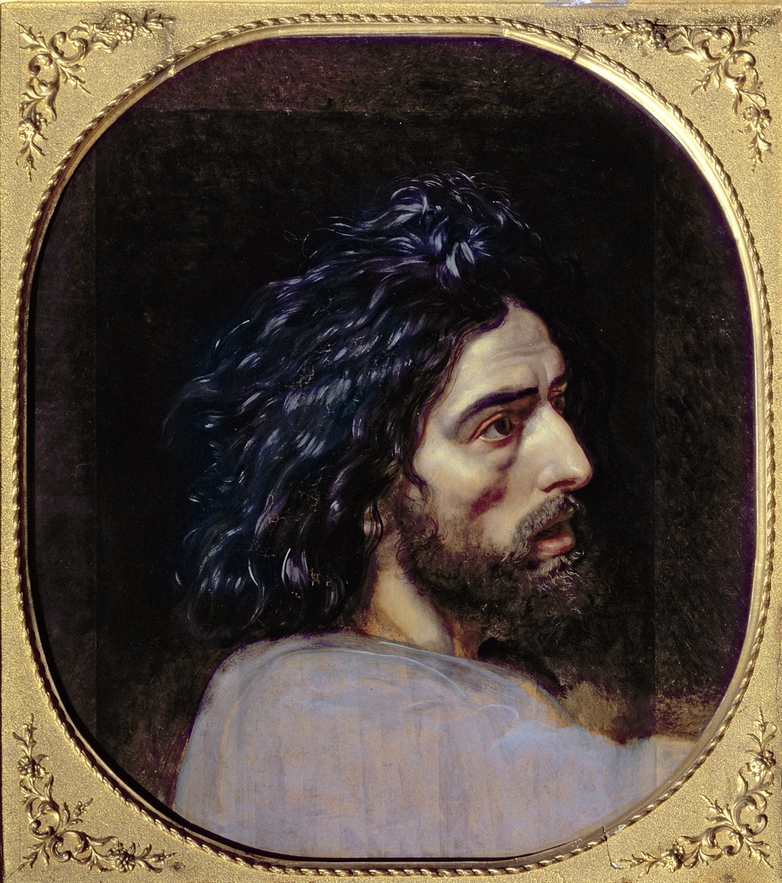 رئيس يوحنا المعمدان ، دراسة "ظهور المسيح أمام الشعب" (زيت على ورق) بواسطة ألكسندر أندرييفيتش إيفانوف