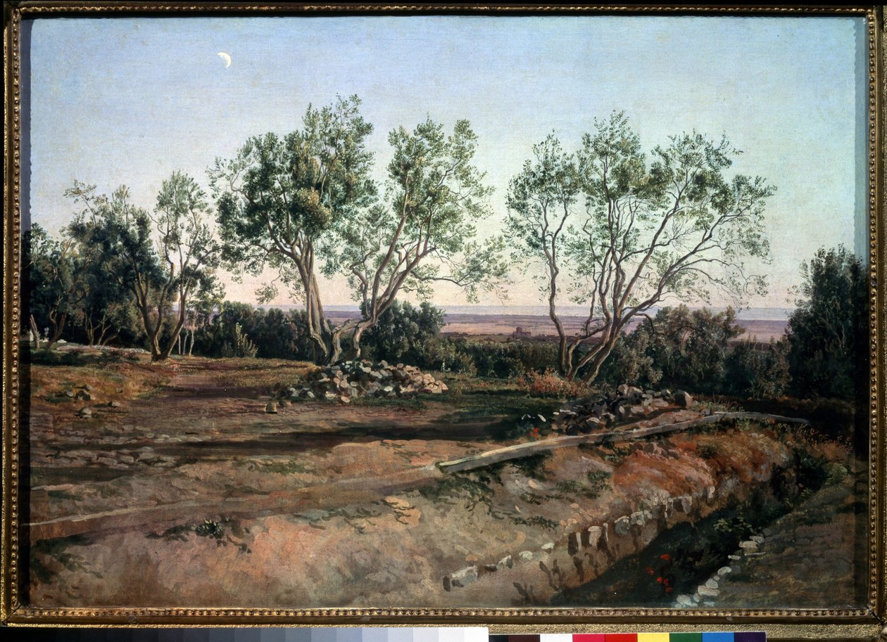 "" أشجار الزيتون بالقرب من مقبرة ألبانو "لوحة رسمها ألكسندر إيفانوف (1806-1858) 1845 معرض الدولة تريتياكوف ، موسكو بواسطة ألكسندر أندرييفيتش إيفانوف