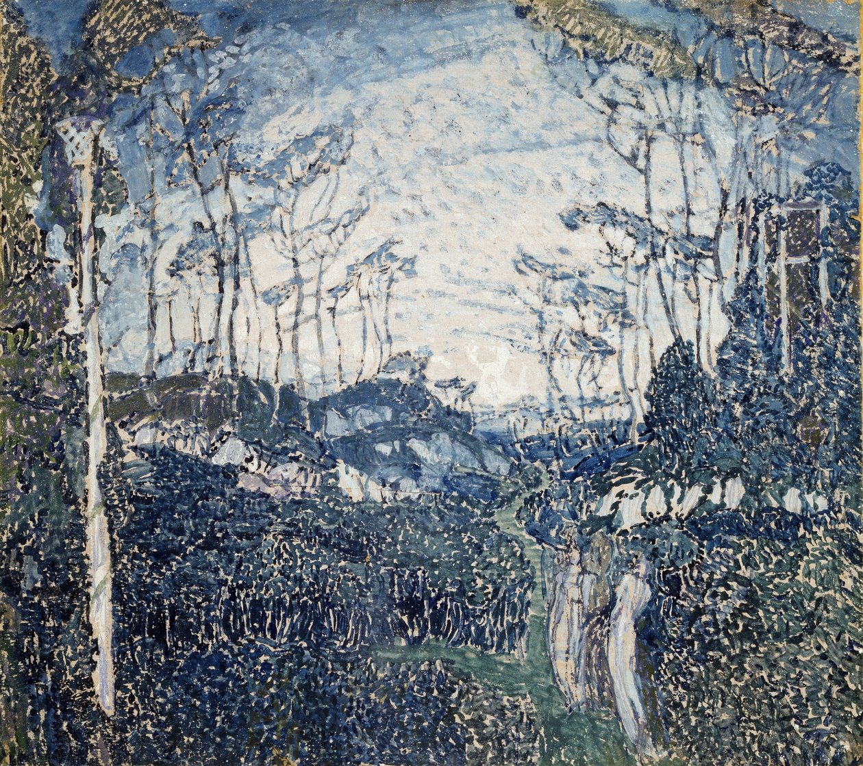 لوحة غواش "في الحديقة" رسمها ألكسندر ياكوفليفيتش جولوفين (ألكسندر جولوفين) (1863-1930) متحف الفن الحكومي في حوالي عام 1900 ، سمارة بواسطة ألكسندر ياكوفليفيتش جولوفين