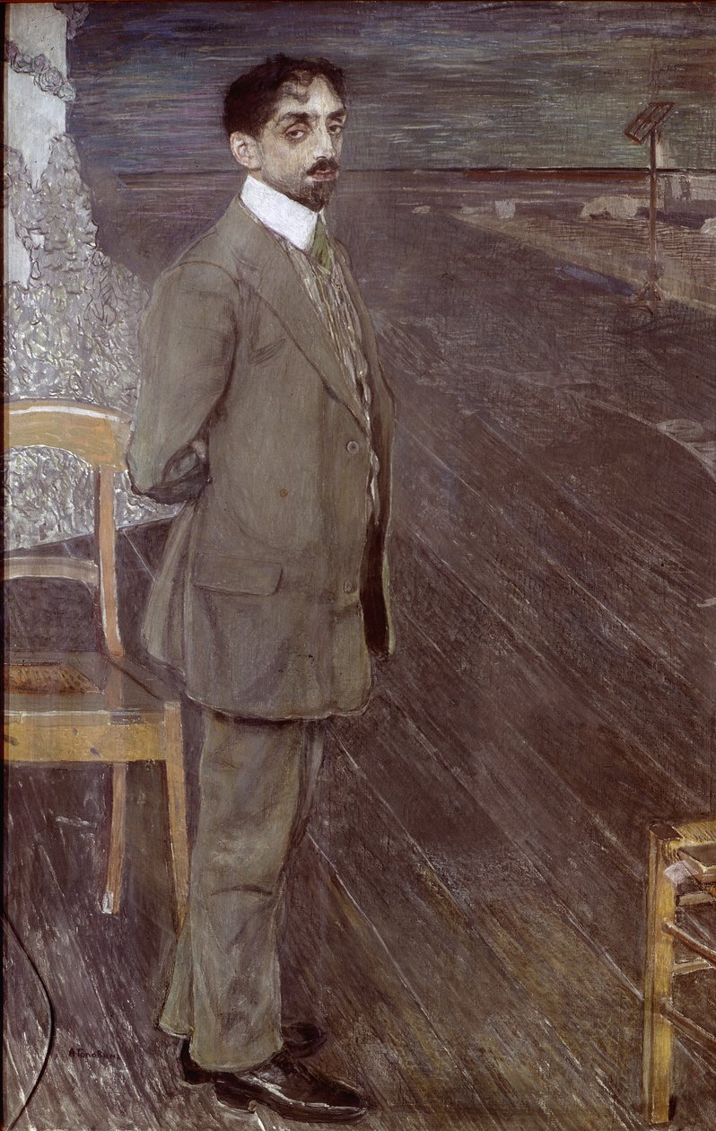 صورة لميخائيل كوزمين ، 1910 (درجة الحرارة والباستيل على قماش) بواسطة ألكسندر ياكوفليفيتش جولوفين