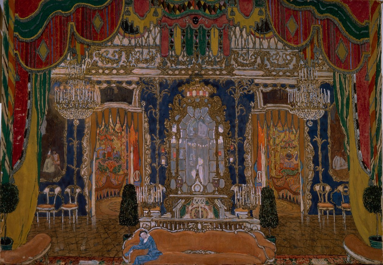 تصميم المسرح المسرحي المسرحي The Masquerade من قبل M. Lermontov ، 1917 بواسطة ألكسندر ياكوفليفيتش جولوفين