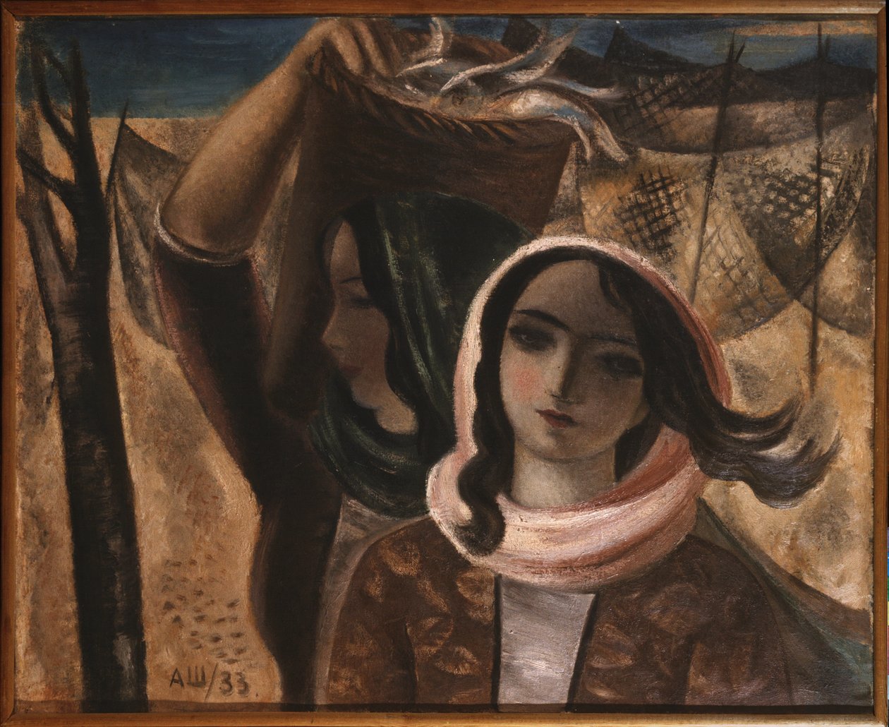 الصيادون. لوحة الكسندر فاسيليفيتش شيفتشينكو (الكسندر شيفتشينكو) (1883-1948) ، زيت على قماش بواسطة ألكسندر فاسيليفيتش شيفتشينكو