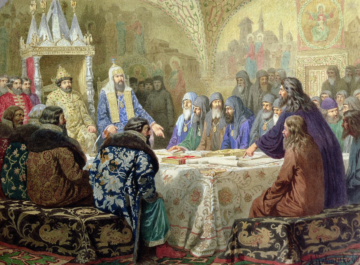 المجلس في 1634: بداية انشقاق الكنيسة في روسيا ، 1880 بواسطة أليكسي دانيلوفيتش كيفشينكو