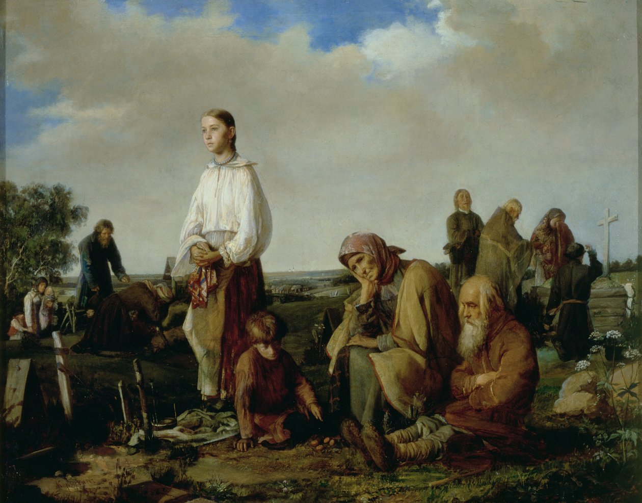 الاستيقاظ في المقبرة ، 1865 بواسطة أليكسي إيفانوفيتش كورزوخين
