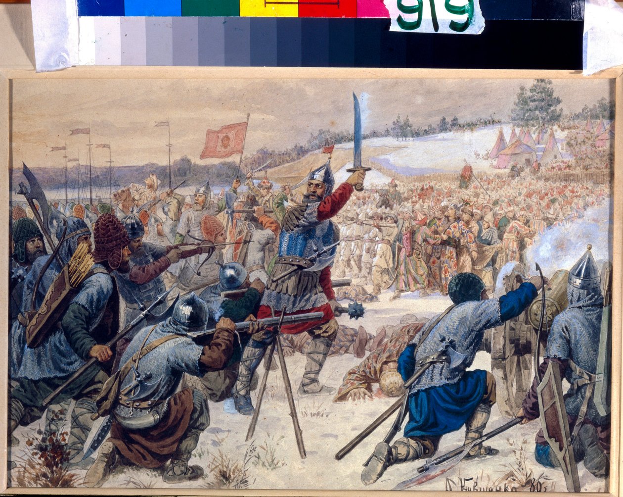 غزو ​​سيبيريا من قبل يرماك تيموفييفيتش (حوالي 1540-1585) (غزو ييرماك لسيبيريا). بين عامي 1575 و 1583 ، قاد يرماك فرقة من القوزاق لاستكشاف سيبيريا وغزوها. عمل أليكسي دانيلوفيتش كيفشينكو (1851-18 بواسطة أليكسي دانيلوفيتش كيفشينكو