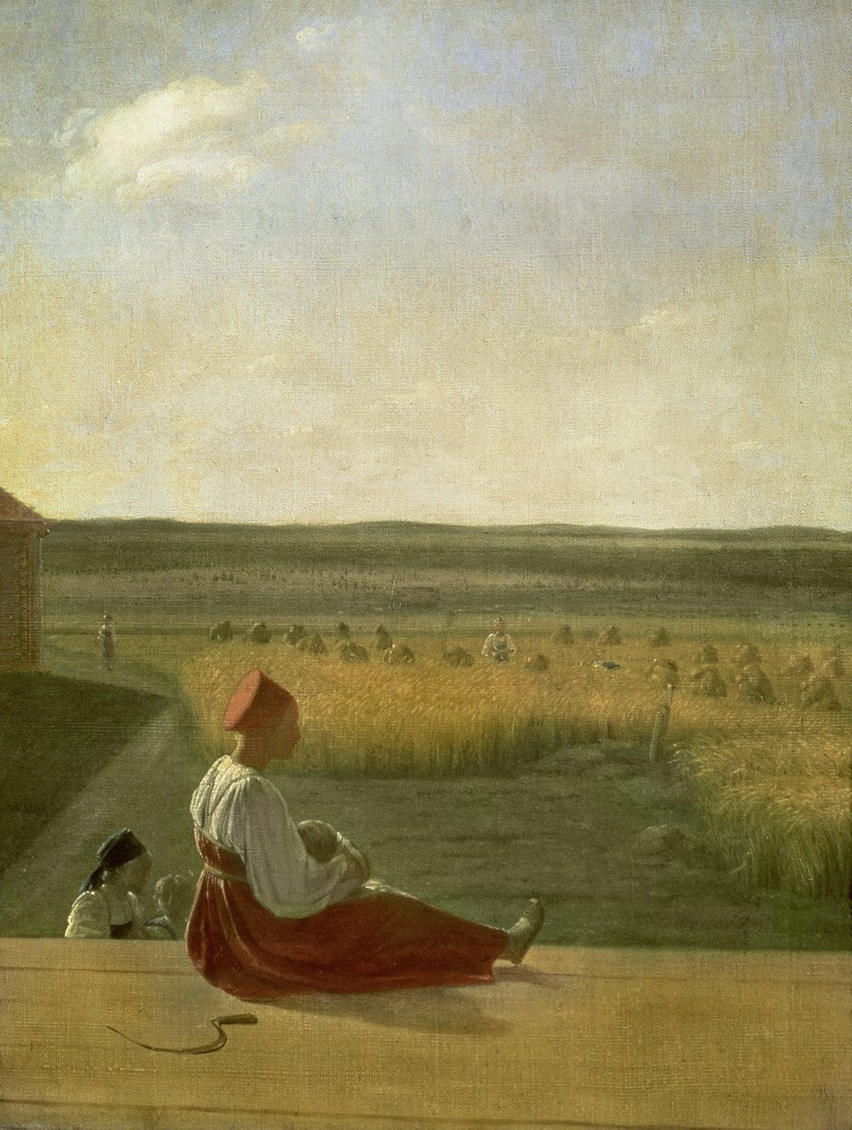 الحصاد في الصيف ، 1820s بواسطة أليكسي جافريلوفيتش فينيسيانوف