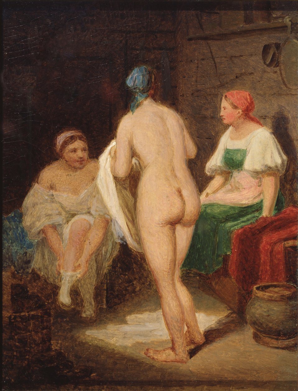 في حمام البخار ، نهاية 1820s بواسطة أليكسي جافريلوفيتش فينيسيانوف