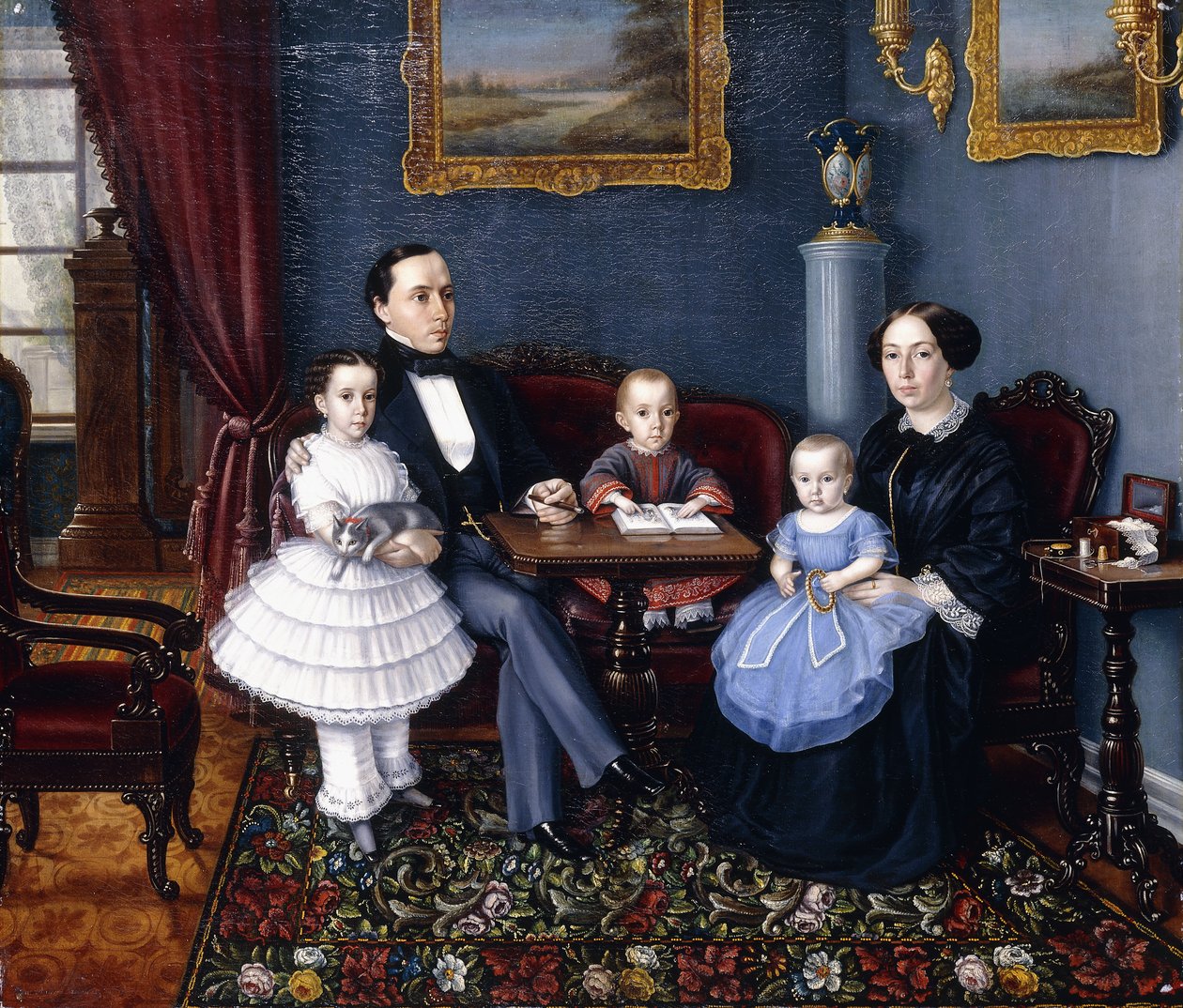 صورة لعائلة شابة ، 1855 بواسطة أليكسي ياجودنيكوف