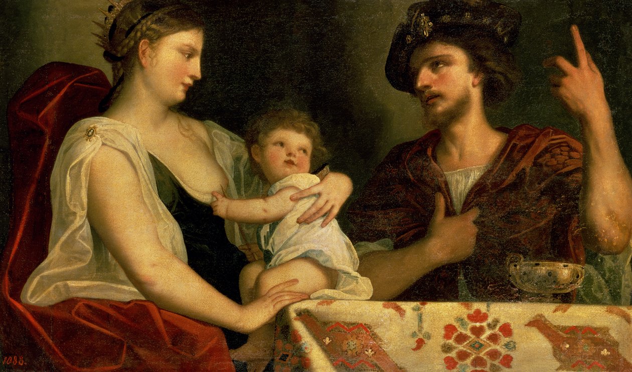 Eumenes (c.362-316 قبل الميلاد) وروكسانا (dc310 قبل الميلاد) بواسطة أليساندرو بادوفانينو