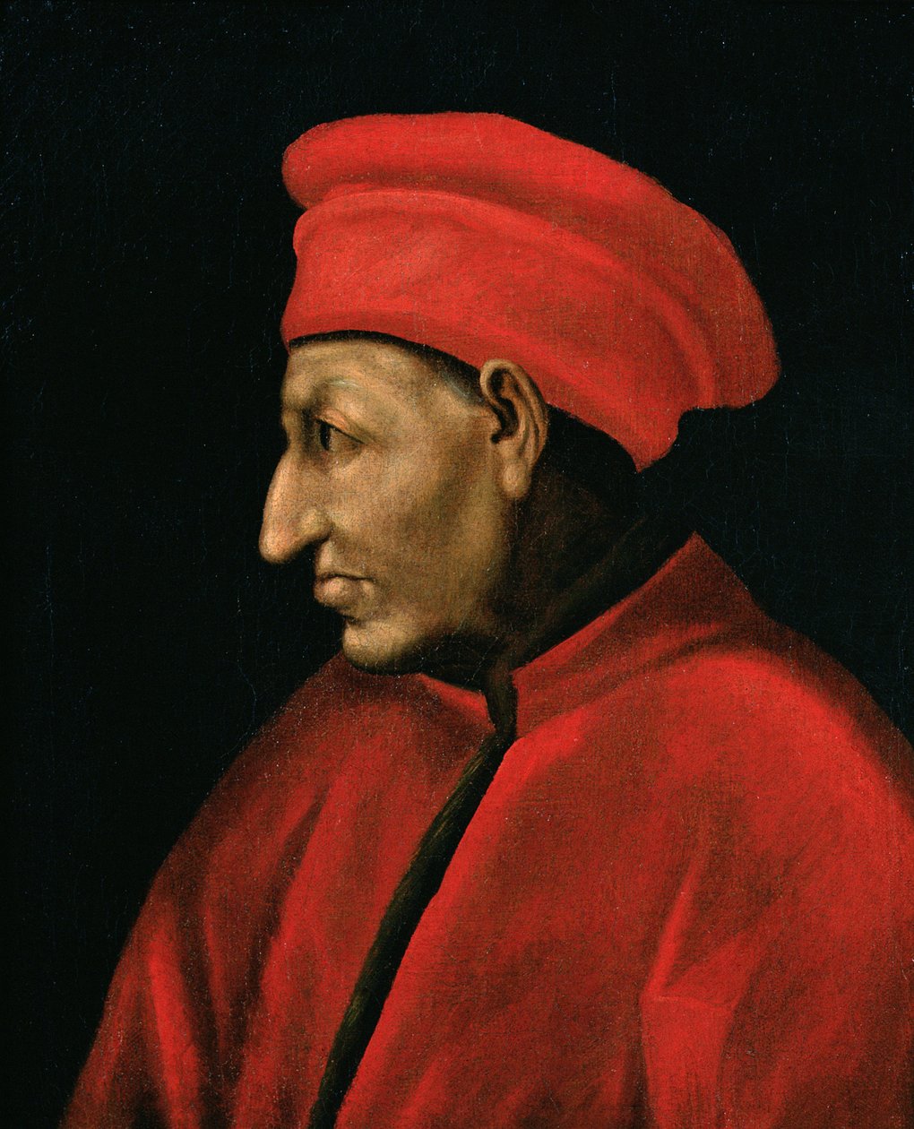 صورة لكوزيمو دي ميديتشي (II Vecchio) (1389-1463) منسوخة من جاكوبو بونتورمو (1494-1557) لوحة عام 1518 بواسطة أليساندرو بيروني