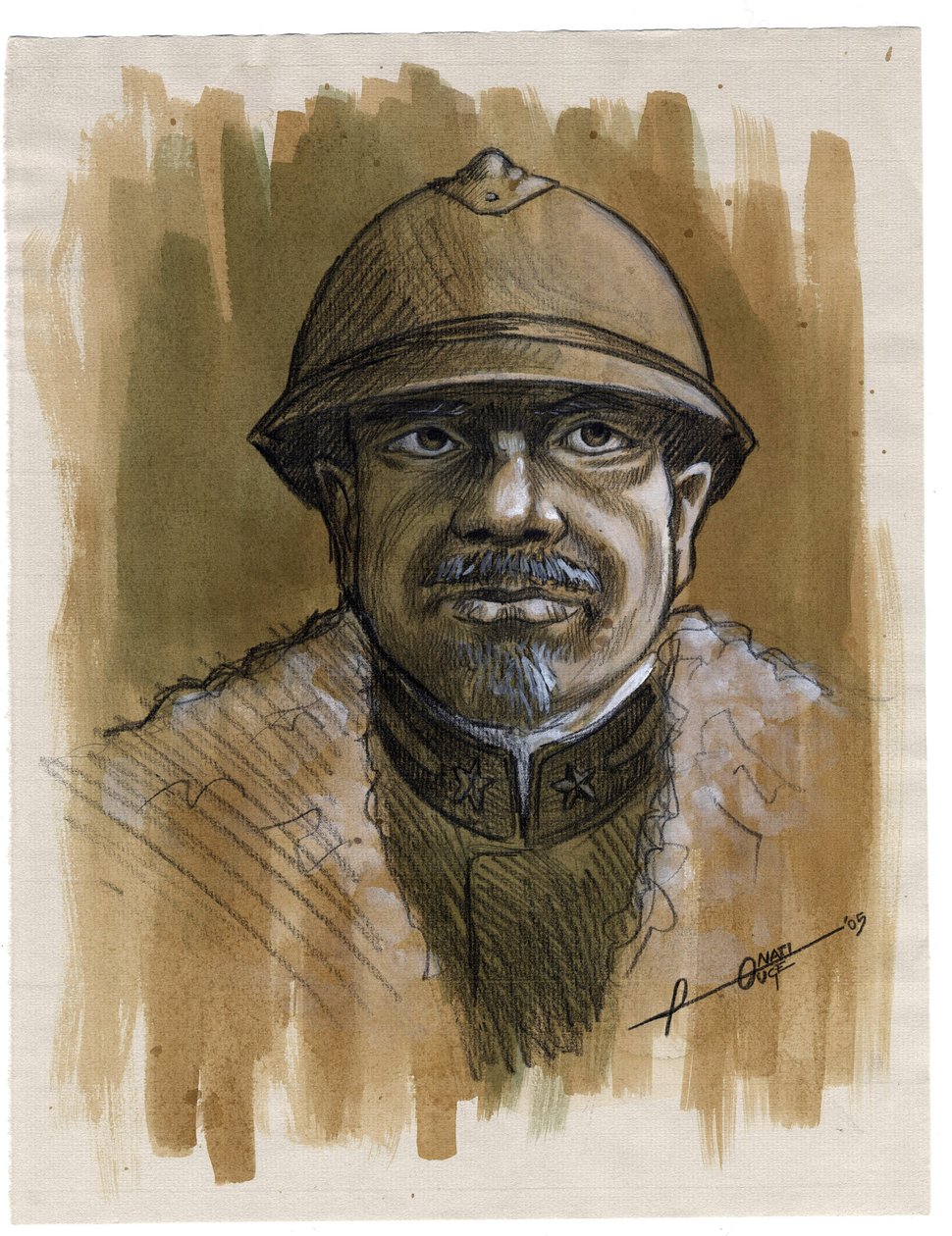 الحرب العالمية الأولى 1914-1918: صورة لجندي من الجيش الإيطالي في عام 1915. رسم أليساندرو لوناتي بواسطة أليساندرو لوناتي