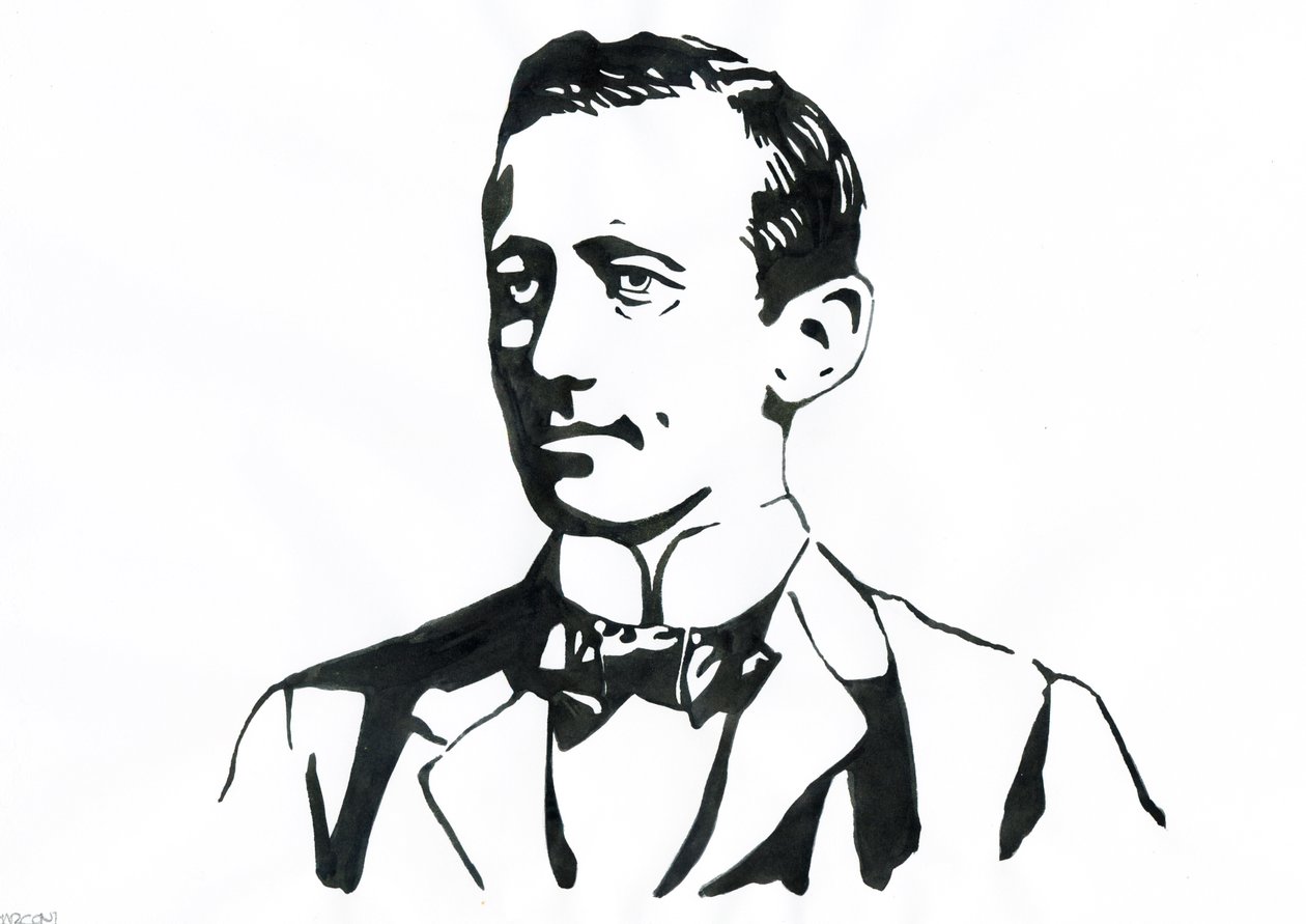 صورة لجولييلمو ماركوني (1874-1937) ، فيزيائي إيطالي ، مخترع التلغراف بواسطة أليساندرو لوناتي