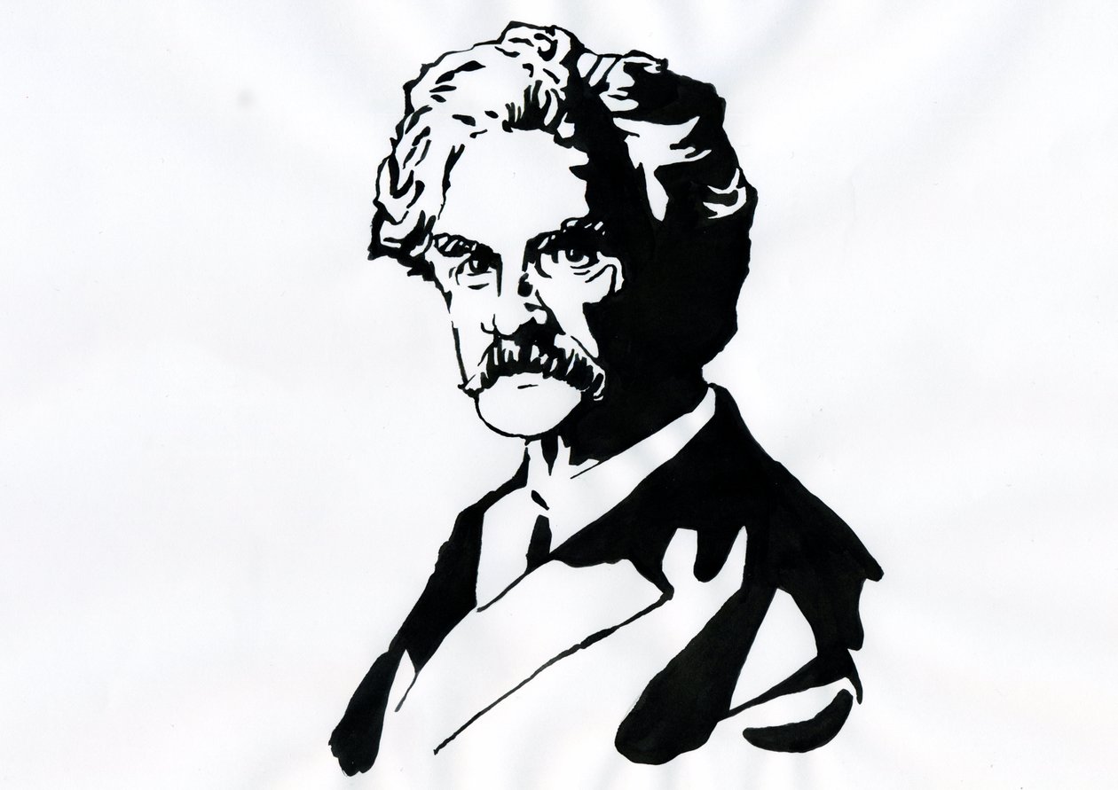 صورة مارك توين (1835-1910) بواسطة أليساندرو لوناتي