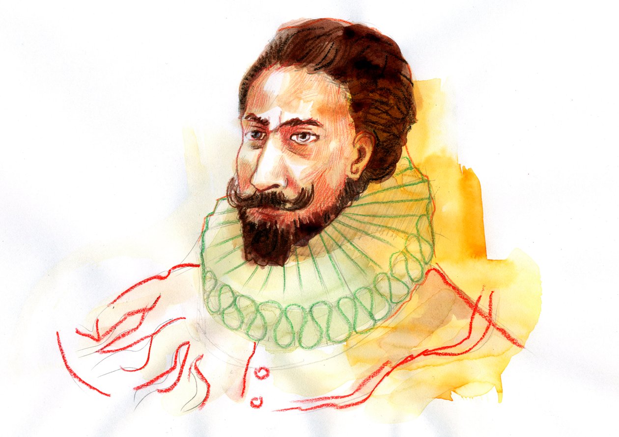 صورة ميغيل دي سيرفانتس سافيدرا (1547-1616) (صورة للكاتب الإسباني ميغيل دي سيرفانتس سافيدرا) بواسطة أليساندرو لوناتي