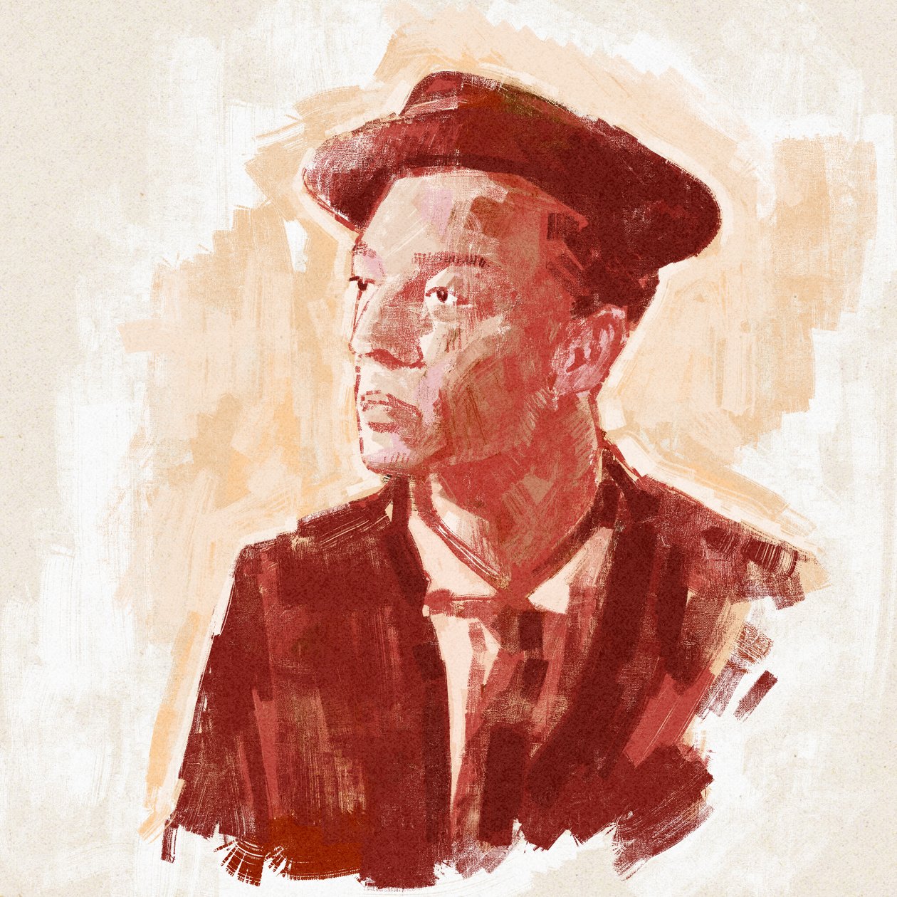 صورة للمخرج والممثل باستر كيتون (رسم توضيحي) بواسطة أليساندرو لوناتي