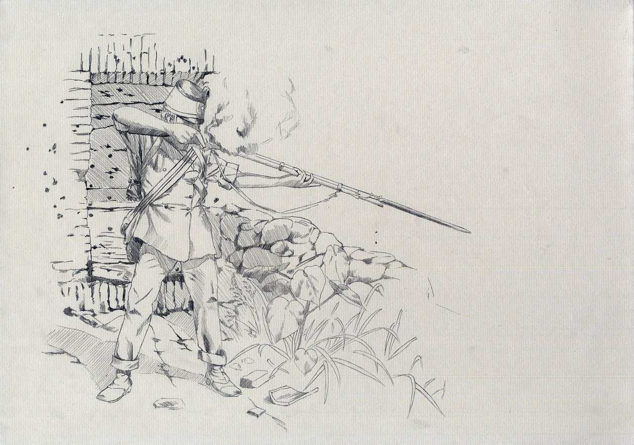 الإمبراطورية الثانية (1852-1870): إطلاق نار على المشاة ، جندي من الجيش النمساوي ، النمساوي المجري (النمساوي المجري) بواسطة أليساندرو لوناتي