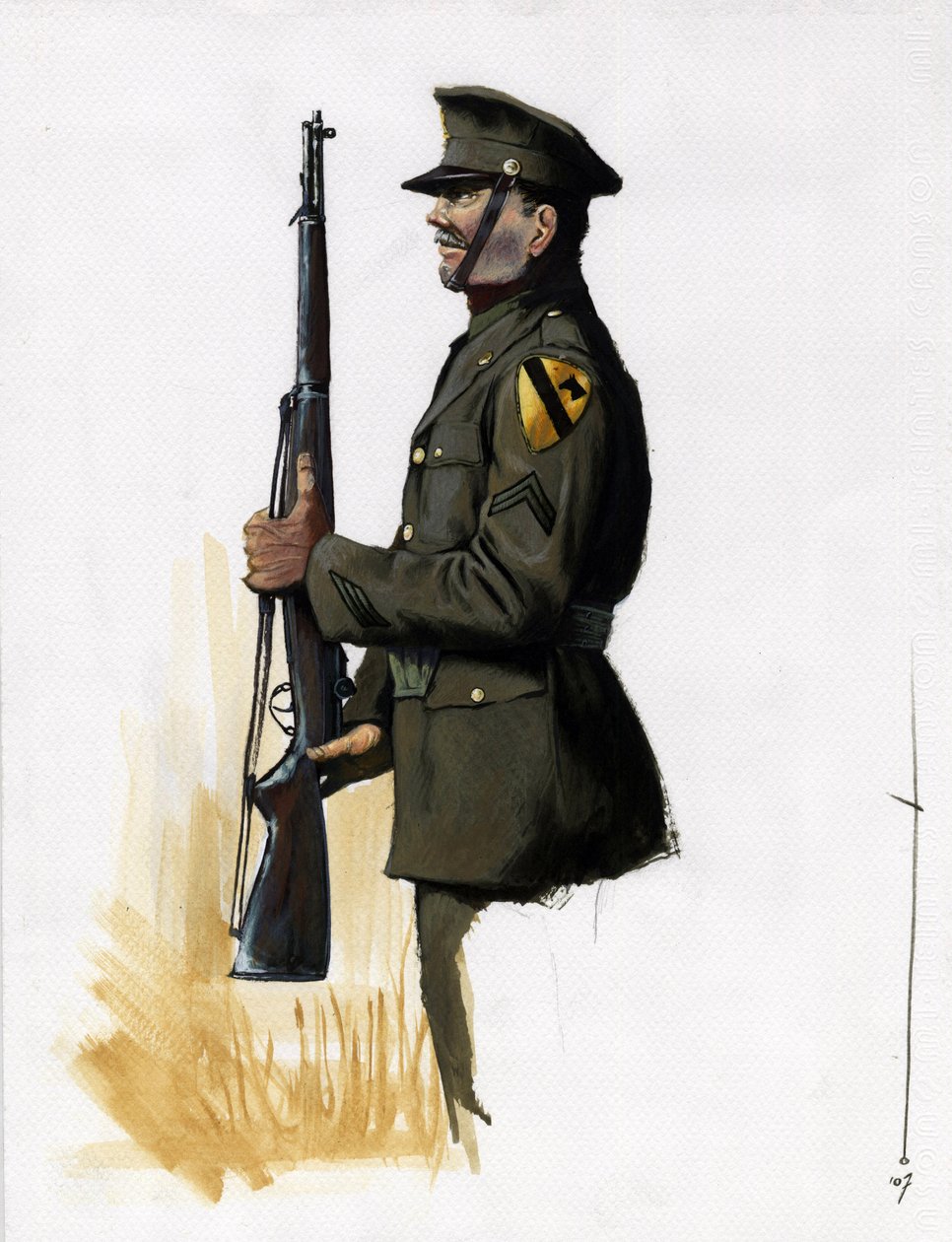 الحرب العالمية الثانية 1939-1945: فرقة الفرسان بالجيش الأمريكي بواسطة أليساندرو لوناتي