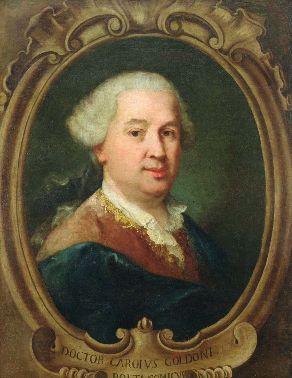صورة كارلو جولدوني (1707-93) بواسطة أليساندرو لونجي