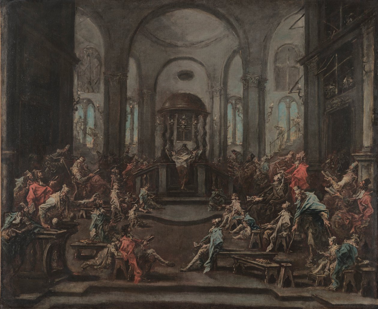 داخل كنيس ، ج. 1725-1735. بواسطة اليساندرو ماجناسكو