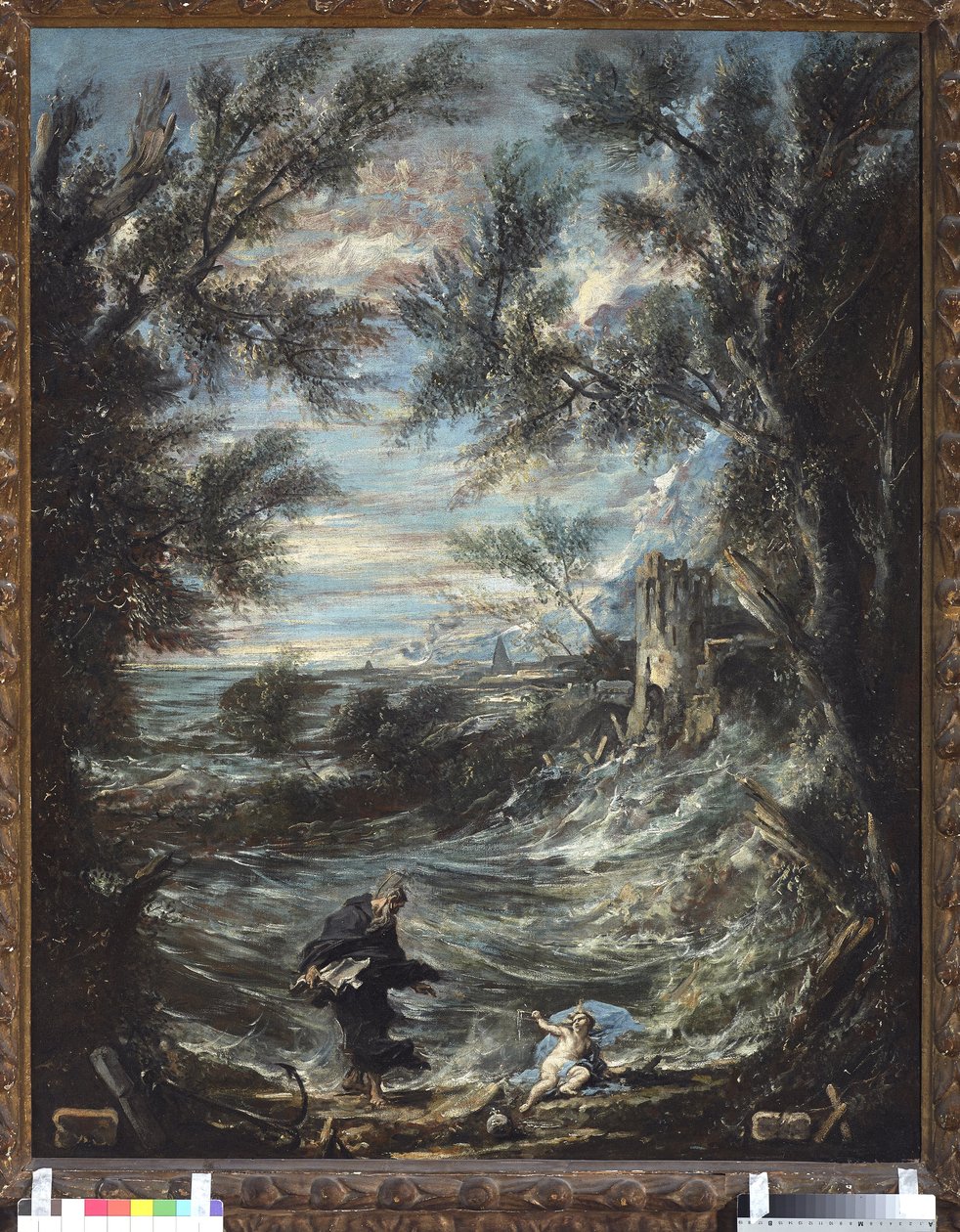 القديس أوغسطين والطفل (القديس أوغسطين والطفل). اللوحة التي رسمها أليساندرو ماجناسكو المعروفة باسم إيل ليساندرينو (1667-1749) بواسطة اليساندرو ماجناسكو