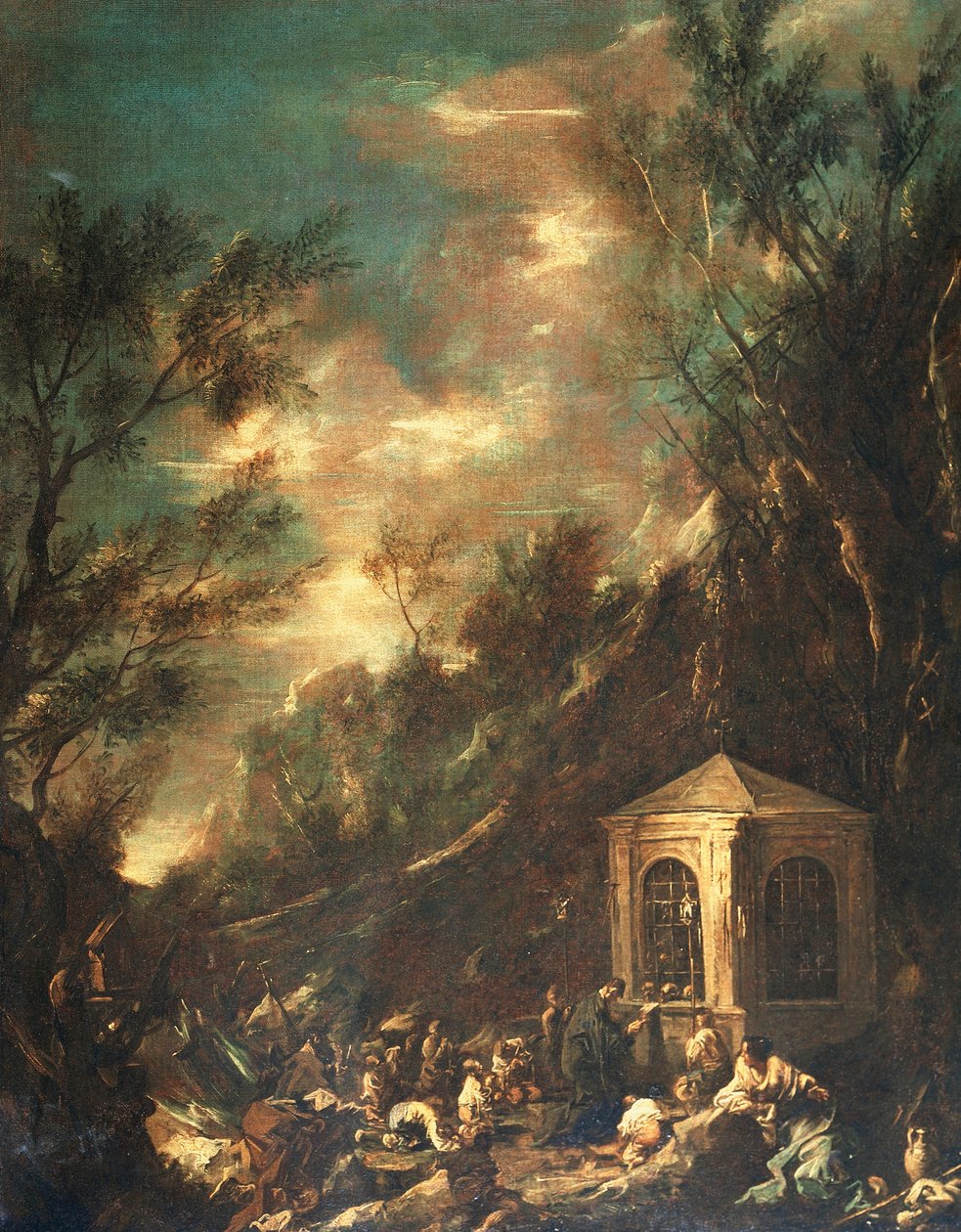 Scene of pilgrimage, by Alessandro Magnasco, known as Lissandrino (1667-1749) (painting) بواسطة اليساندرو ماجناسكو