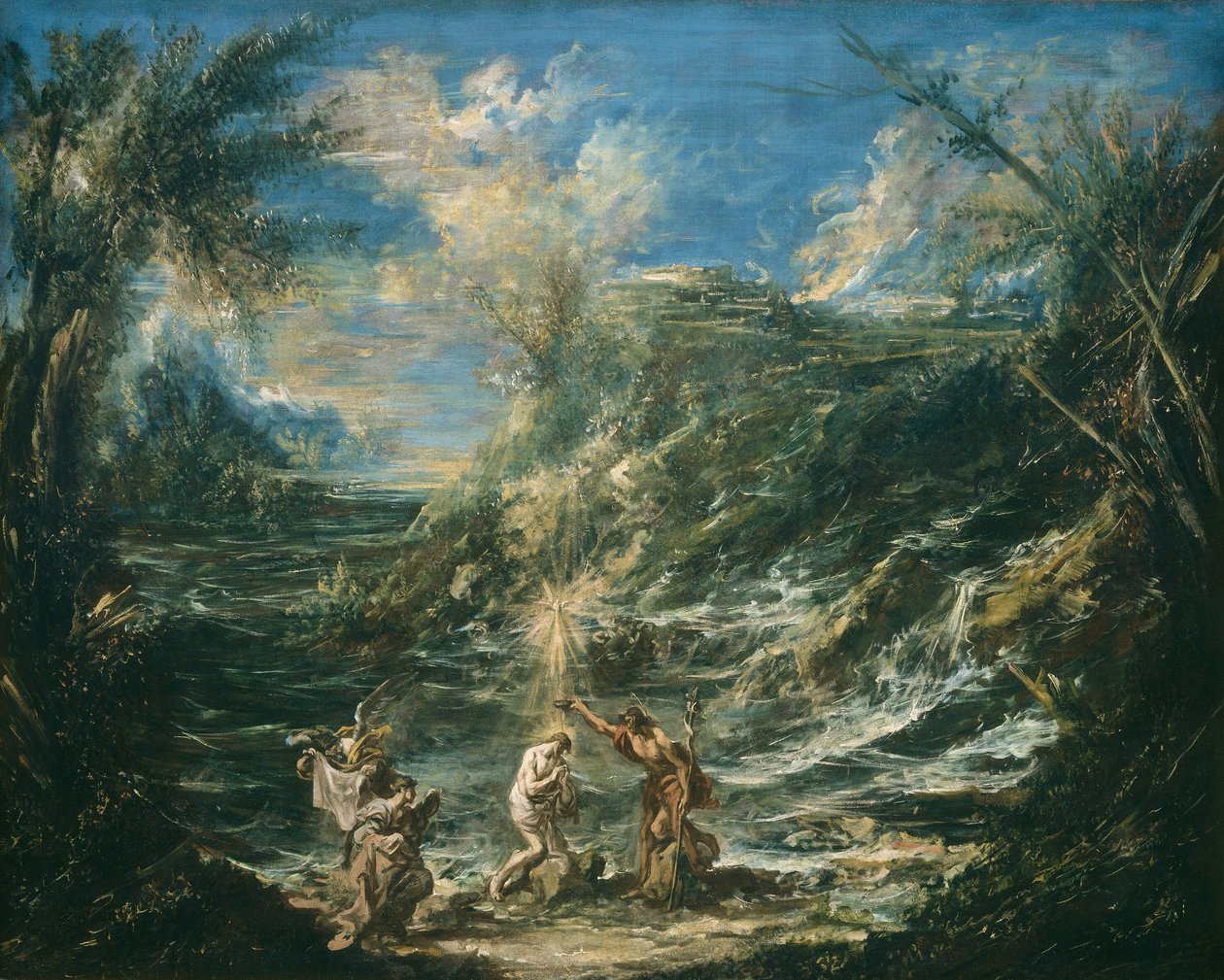 معمودية المسيح ، ج. 1740. بواسطة اليساندرو ماجناسكو