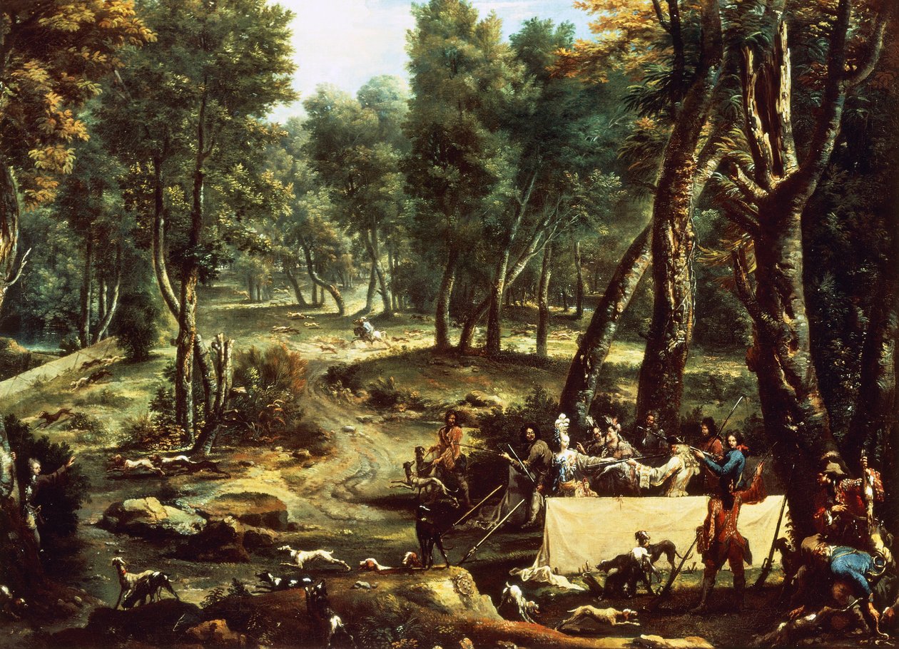 deer hunting party (oil on canvas) بواسطة اليساندرو ماجناسكو