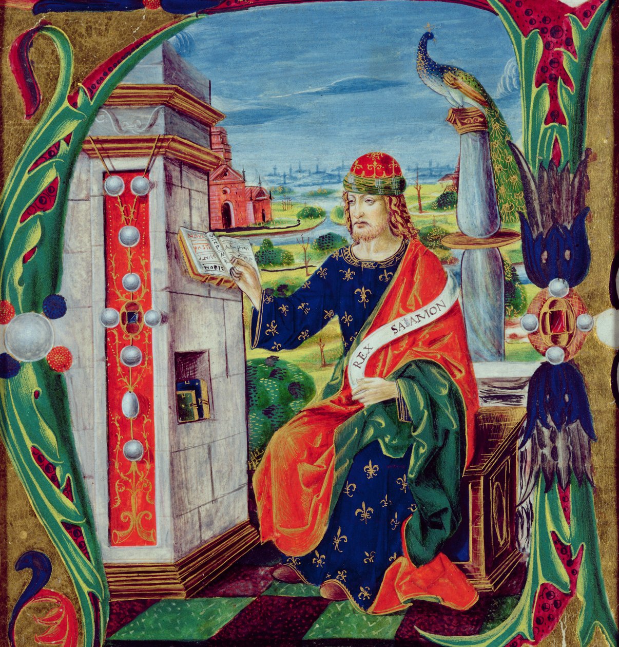 تأريخ أولي تاريخي يصور الملك سليمان ، مدرسة لومباردي ، حوالي 1499-1511 بواسطة اليساندرو بامبرينو