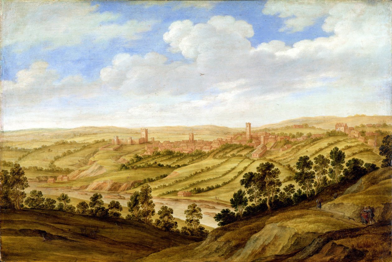 قلعة ريتشموند ، يوركشاير ، c.1640-41 بواسطة ألكساندر كيرينكس