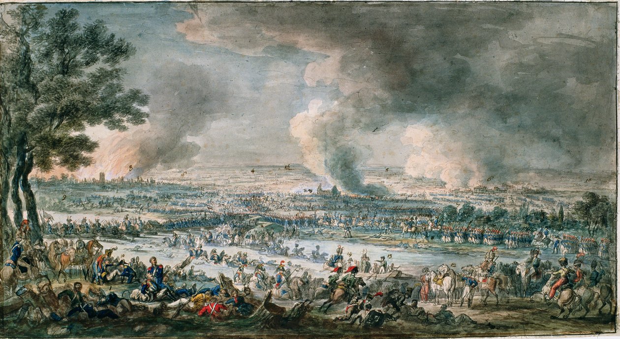 الجيش الفرنسي يعبر Berezina ، c.1812 (حبر ، فرشاة و مرحاض على ورق) بواسطة ألكسندر أوسيبوفيتش أورلوفسكي