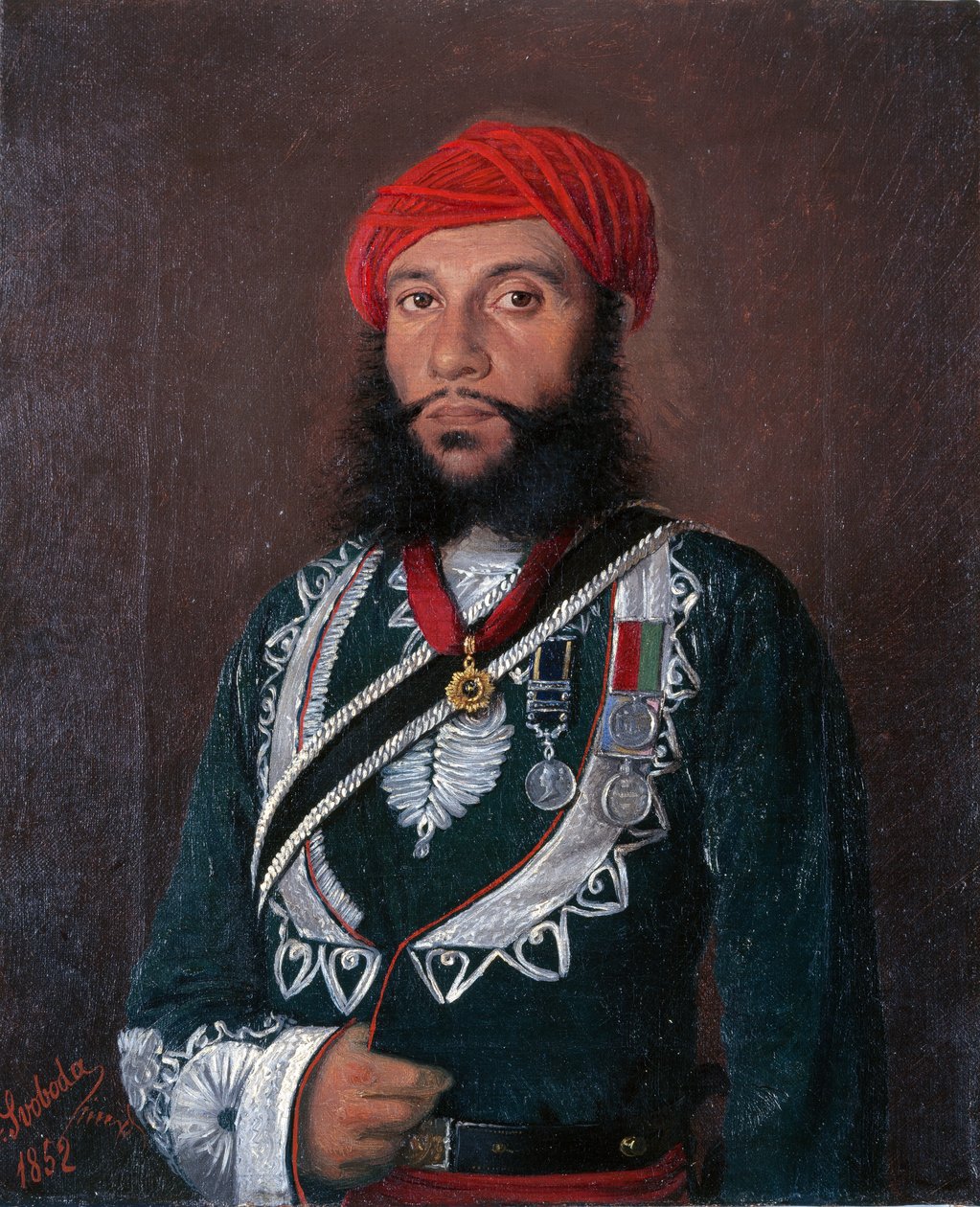 ضابط هندي من الفوج الثاني الفرسان غير النظاميين ، 1852 بواسطة ألكسندر ساندور سفوبودا