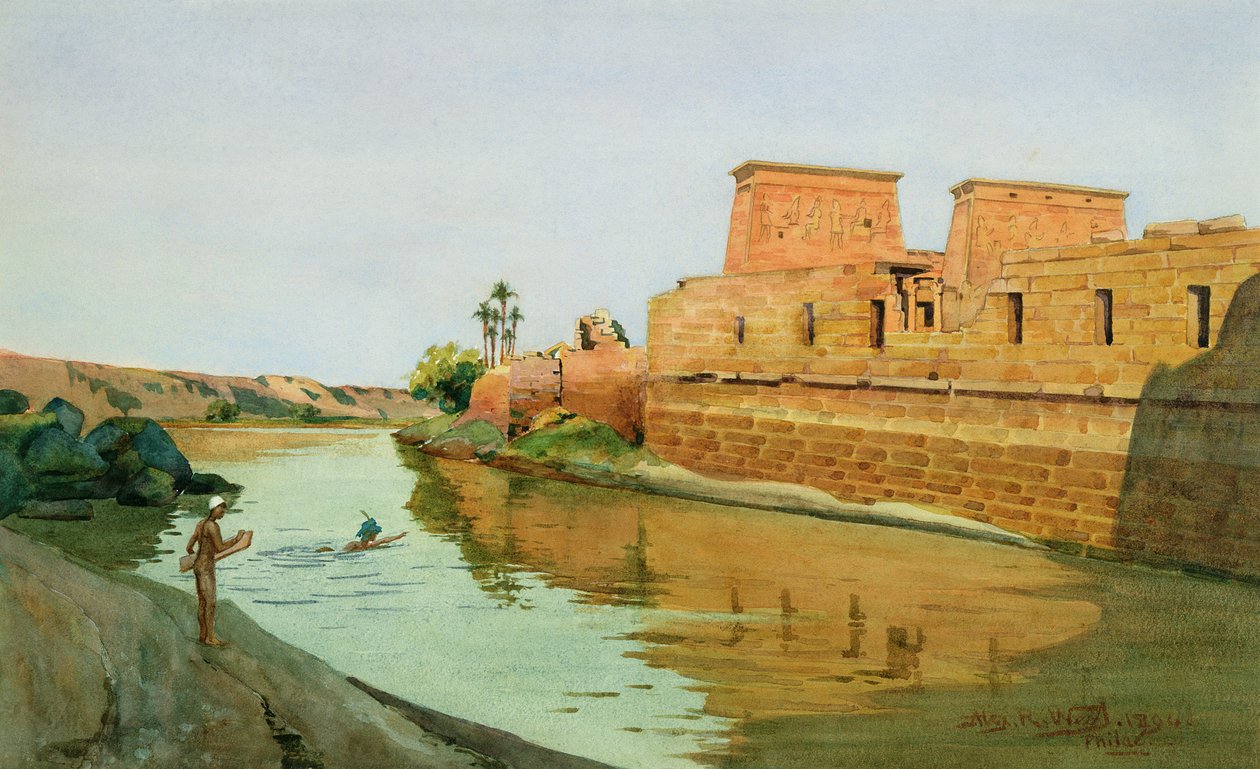 فيلة على النيل ، 1894 بواسطة الكسندر ويست