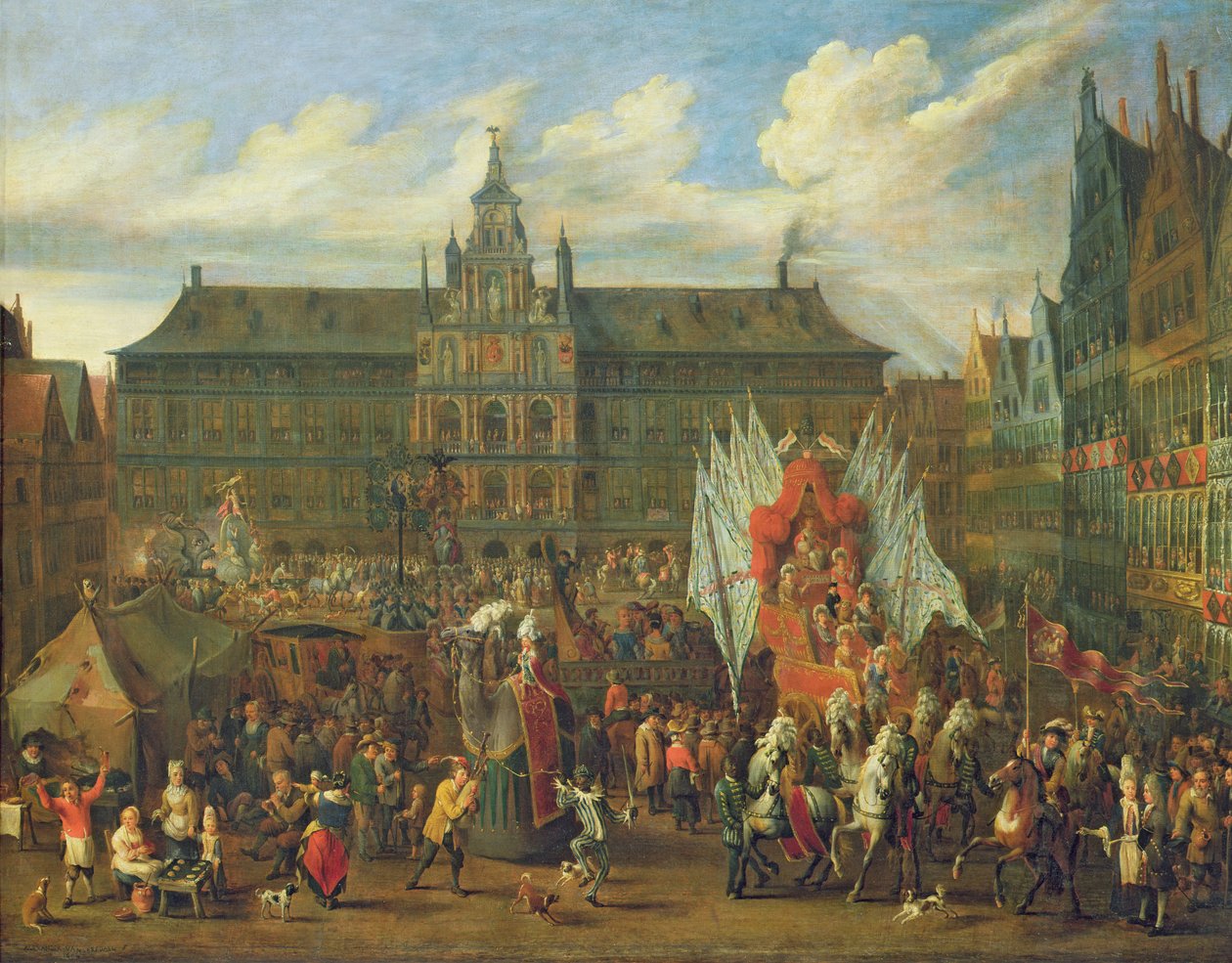 موكب في أنتويرب ، 1697 بواسطة ألكسندر فان بريديل