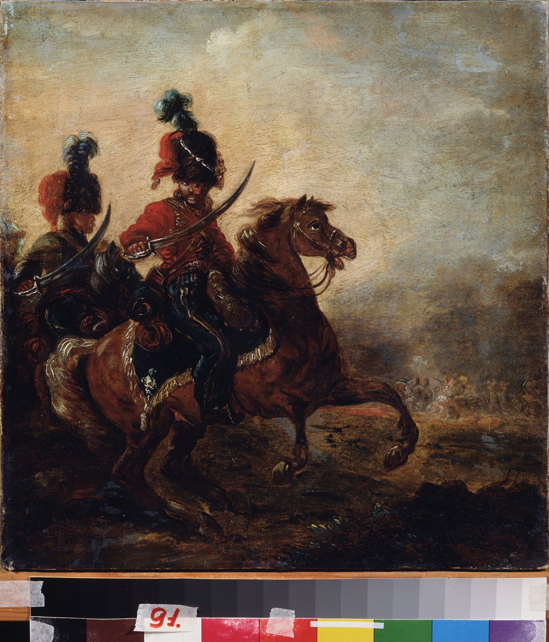 الفرسان. (فوج الفرسان). رسم ألكسندر أوسيبوفيتش أورلوفسكي (1777-1832) ، زيت على قماش بواسطة الكسندر أورلوفسكي