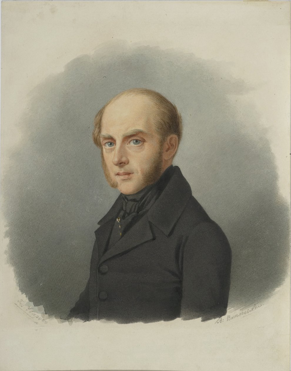 صورة للكونت سيرجي سيميونوفيتش أوفاروف 1786-1855 ، أوائل أربعينيات القرن التاسع عشر بواسطة الكسندر أليكسييفيتش فاسيليفسكي
