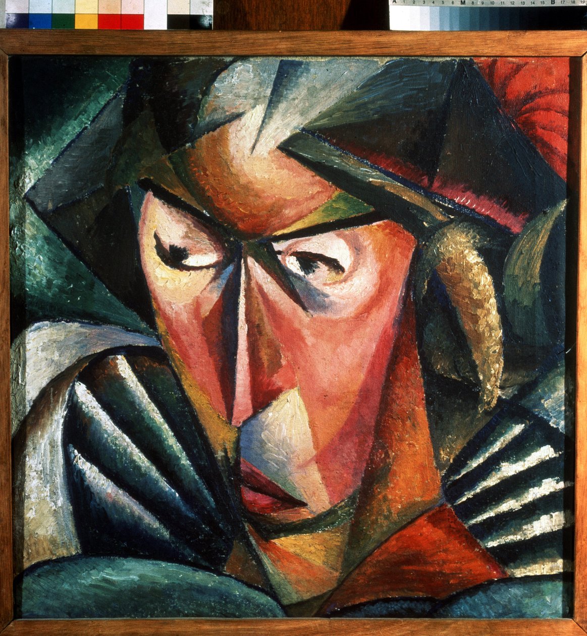 صورة لزوجة الفنان. رسم الكسندر كونستانتينوفيتش بوغومازوف (1880-1930). زيت على قماش ، 57 × 57 سم بواسطة الكسندر بوغومازوف