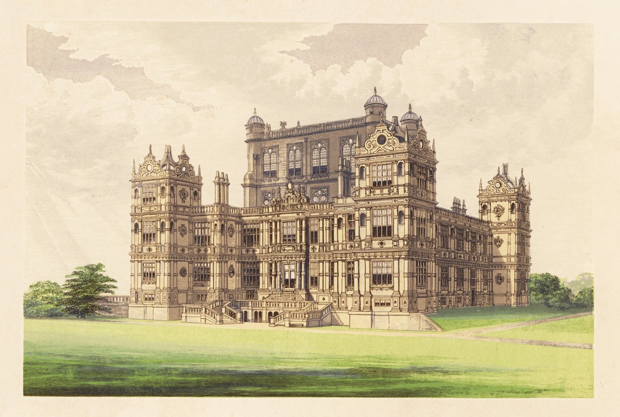 Wollaton Hall ، نوتنغهام ، إنجلترا. ، 1880 (نقش) بواسطة الكسندر فرانسيس (بعد) ليدون