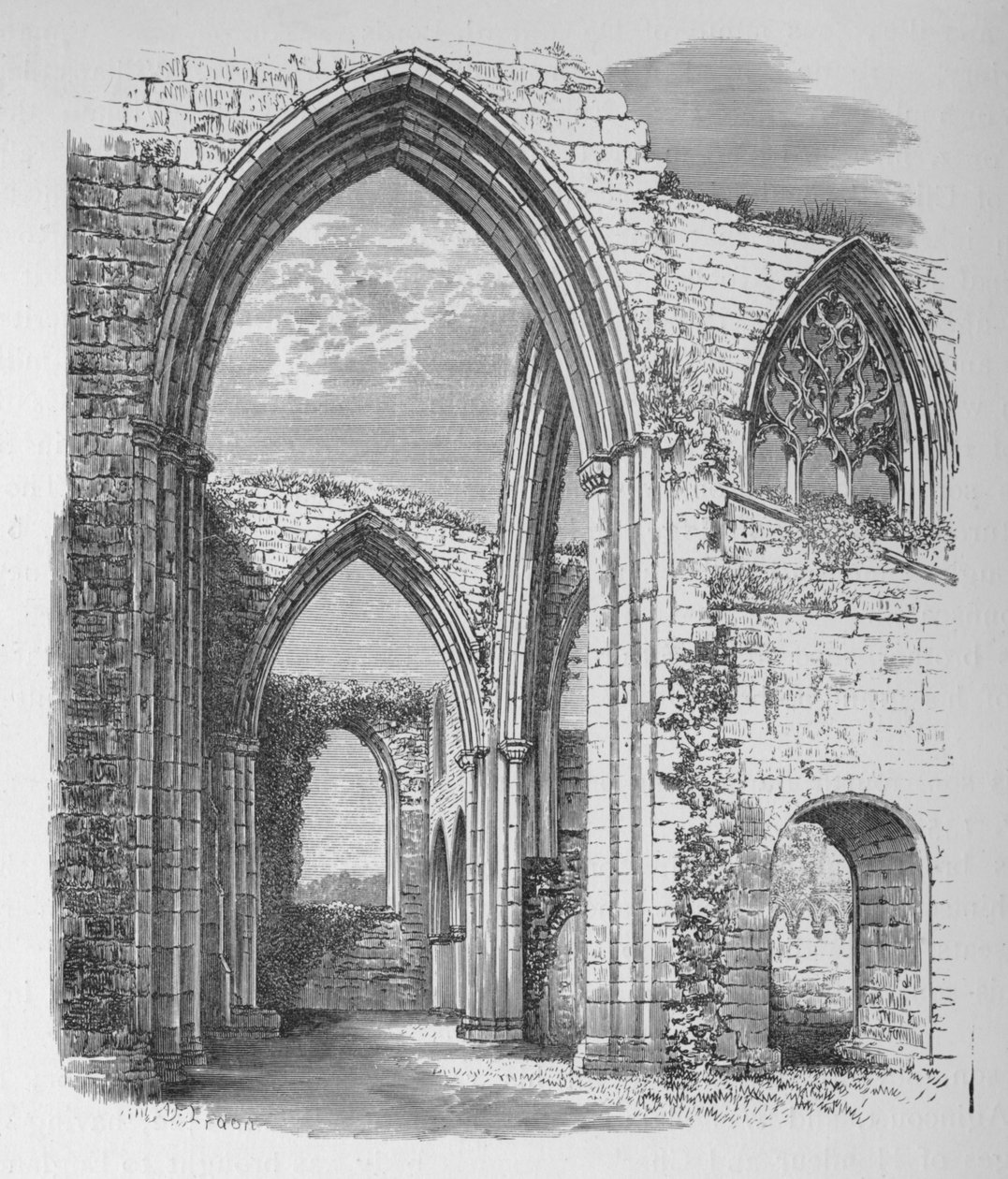 أقواس Transept ، Bolton Priory ، c1880 ، 1897 بواسطة ألكسندر فرانسيس ليدون