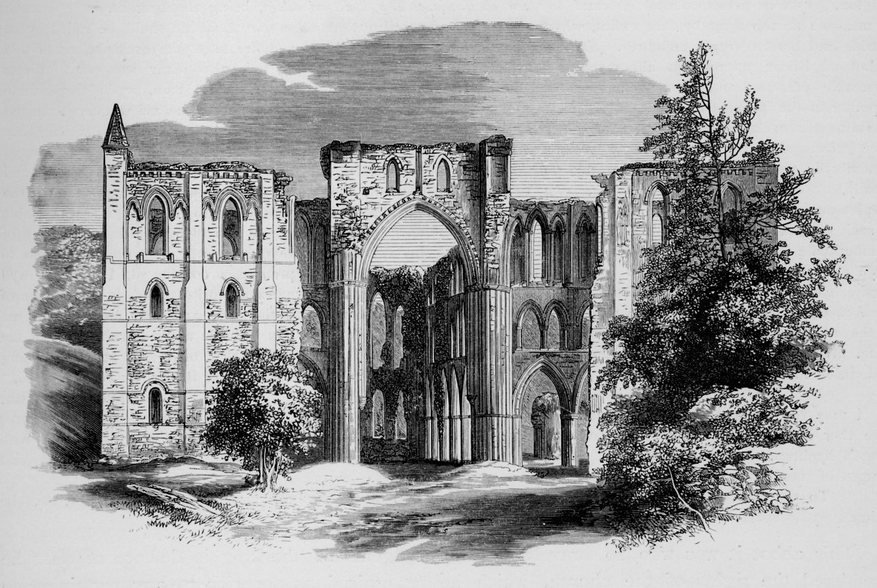 جوقة ، من الشمال ، دير Rievaulx ، c1880 ، 1897 بواسطة ألكسندر فرانسيس ليدون