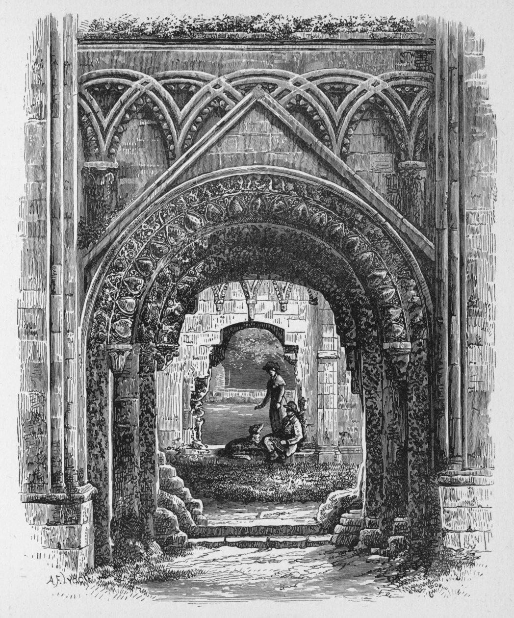 المدخل في كنيسة سانت جوزيف ، دير غلاستونبري ، c1880 ، 1897 بواسطة ألكسندر فرانسيس ليدون