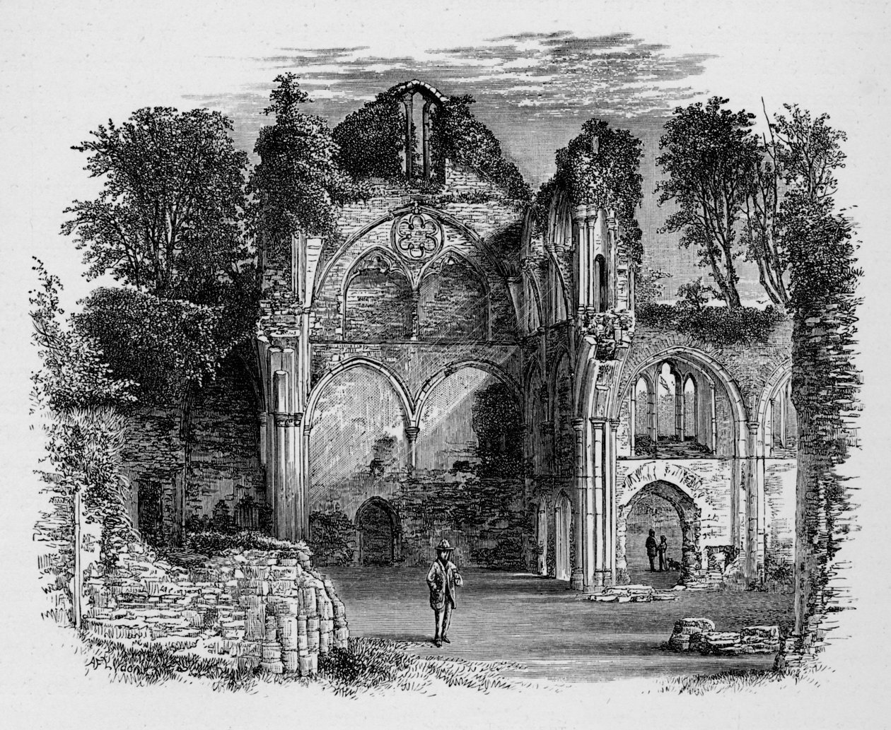 جنوب Transept ، دير Netley ، c1880 ، 1897 بواسطة ألكسندر فرانسيس ليدون