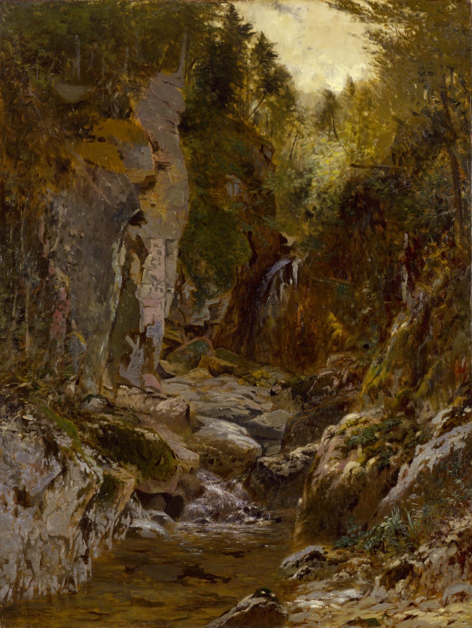 نهر فلوم ، نهر أوباليسنت ، آديرونداكس ، كاليفورنيا. 1875. بواسطة ألكسندر هيلويج وايانت