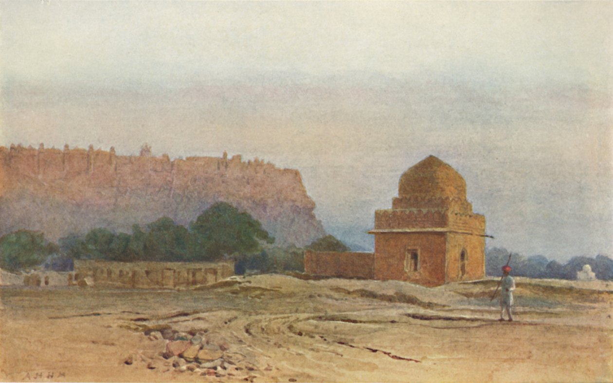 قلعة جواليور قبل شروق الشمس ، c1880 1905. بواسطة الكسندر هنري هالام موراي